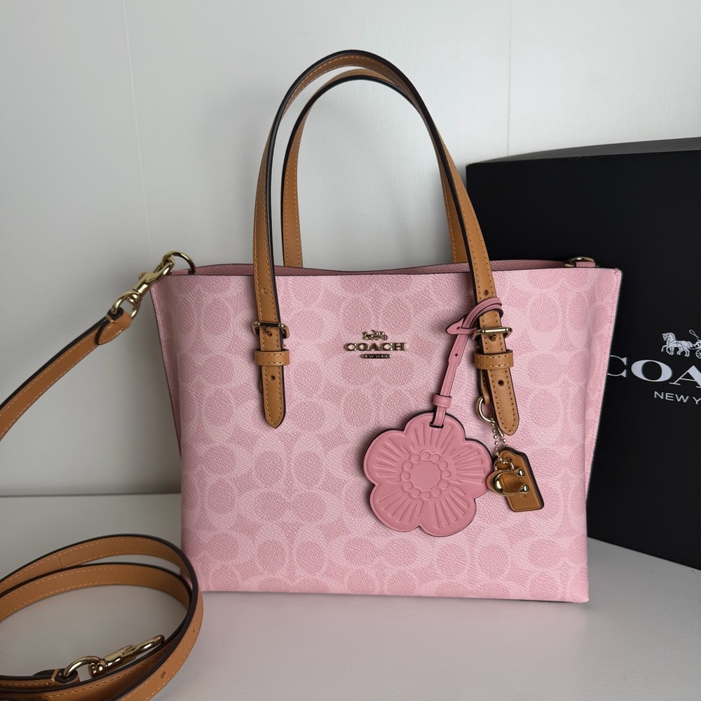 NWT Mollie Tote Bag 25 In Signature Canvas With Charms